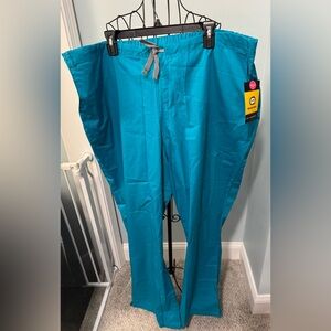 NEW Wonderwink Wonderwork Women’s flare leg scrub pants 3X 3XL Teal Blue 502